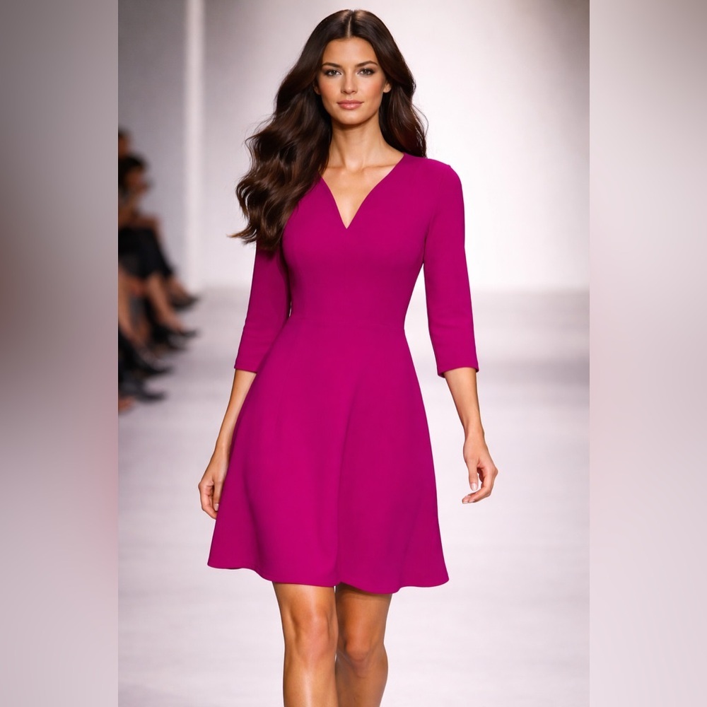 Carolina Herrera Wool Blend MIDI Dress